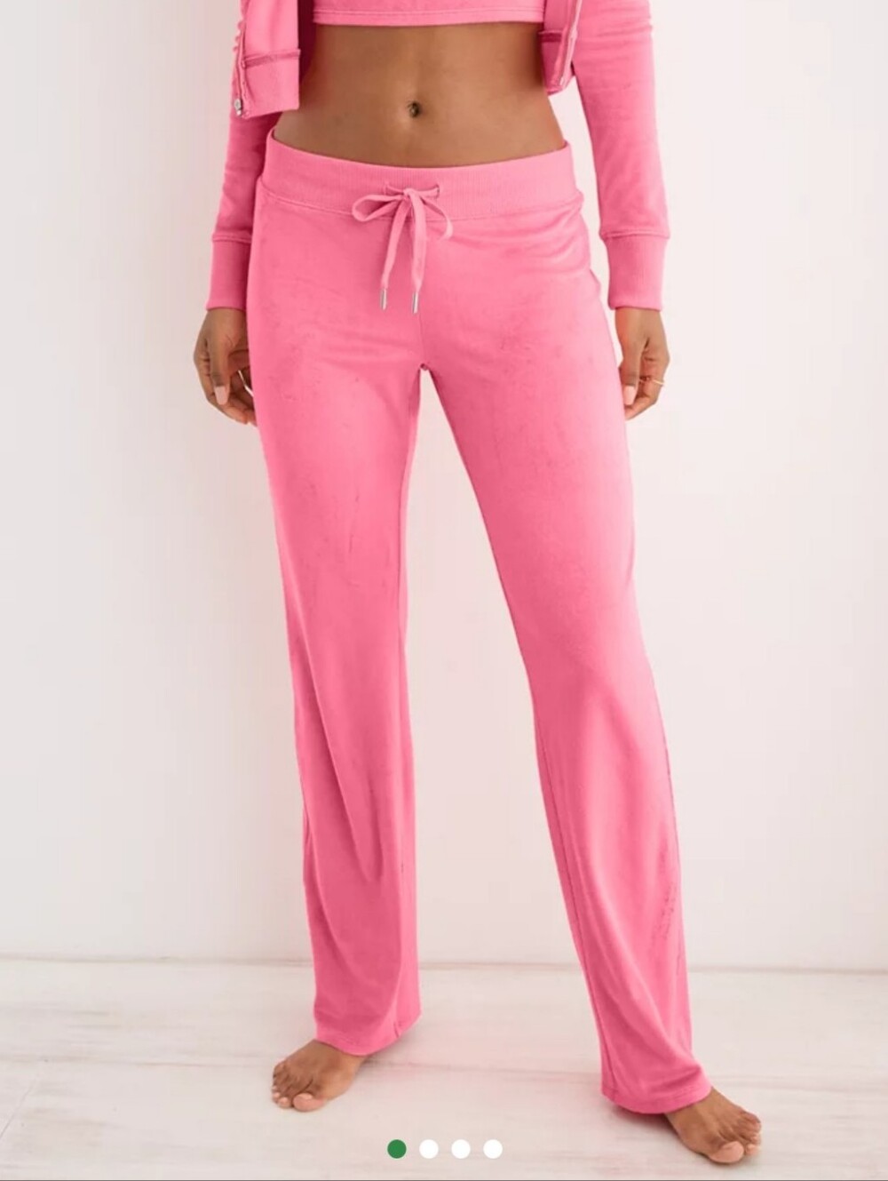 Aerie Dreamy Velour Pants Size Large Bright Hot Pink